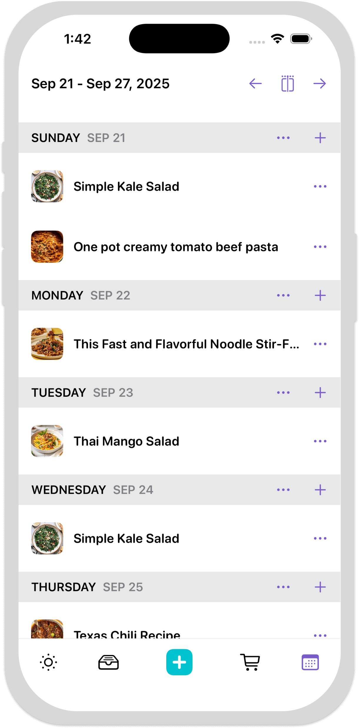 Plum Recipes App Screenshot