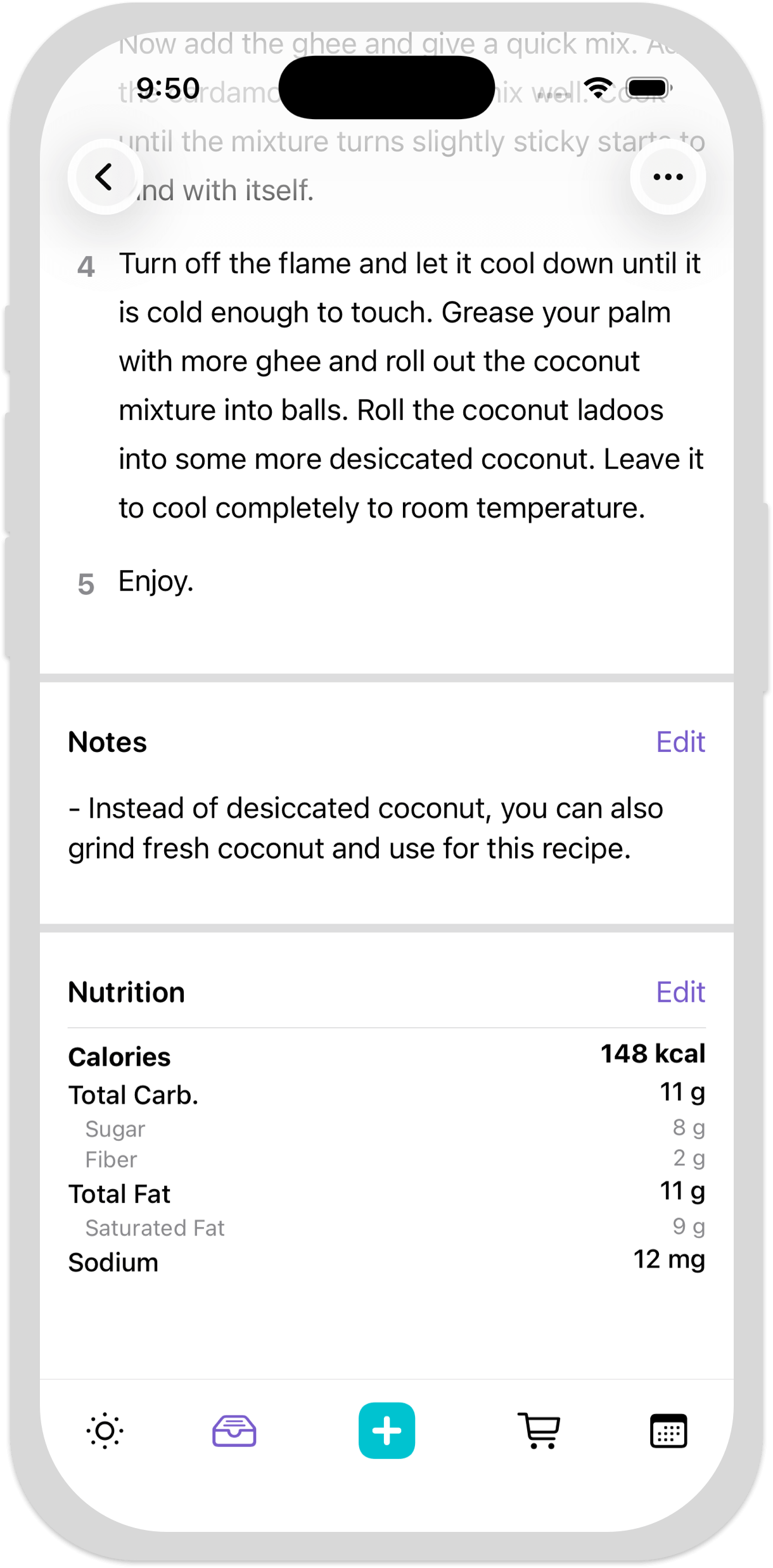 Plum Recipes App Screenshot